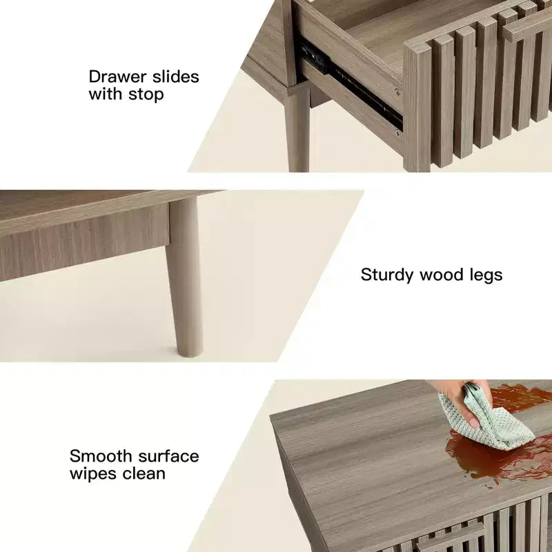 Farmhouse-style coffee table with storage function