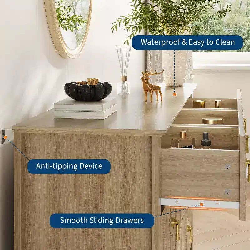 Modern white glass door side cabinet