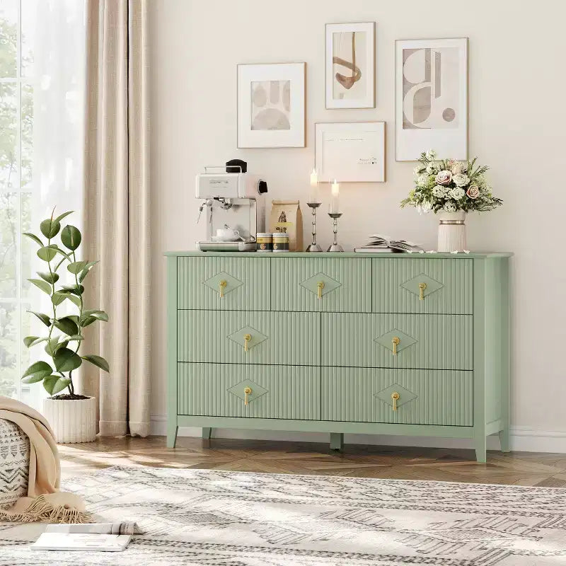 Modern white glass door side cabinet