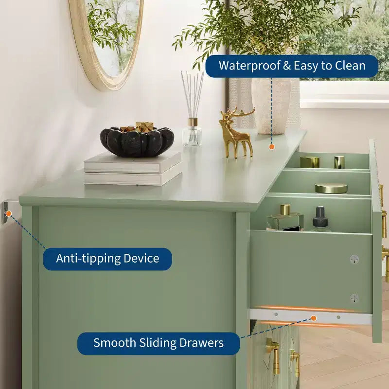 Modern white glass door side cabinet